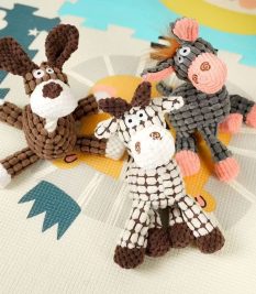 Cute Squeaky Plush Pet Toys Wear‑Resistant Chew Toys for Small Dogs